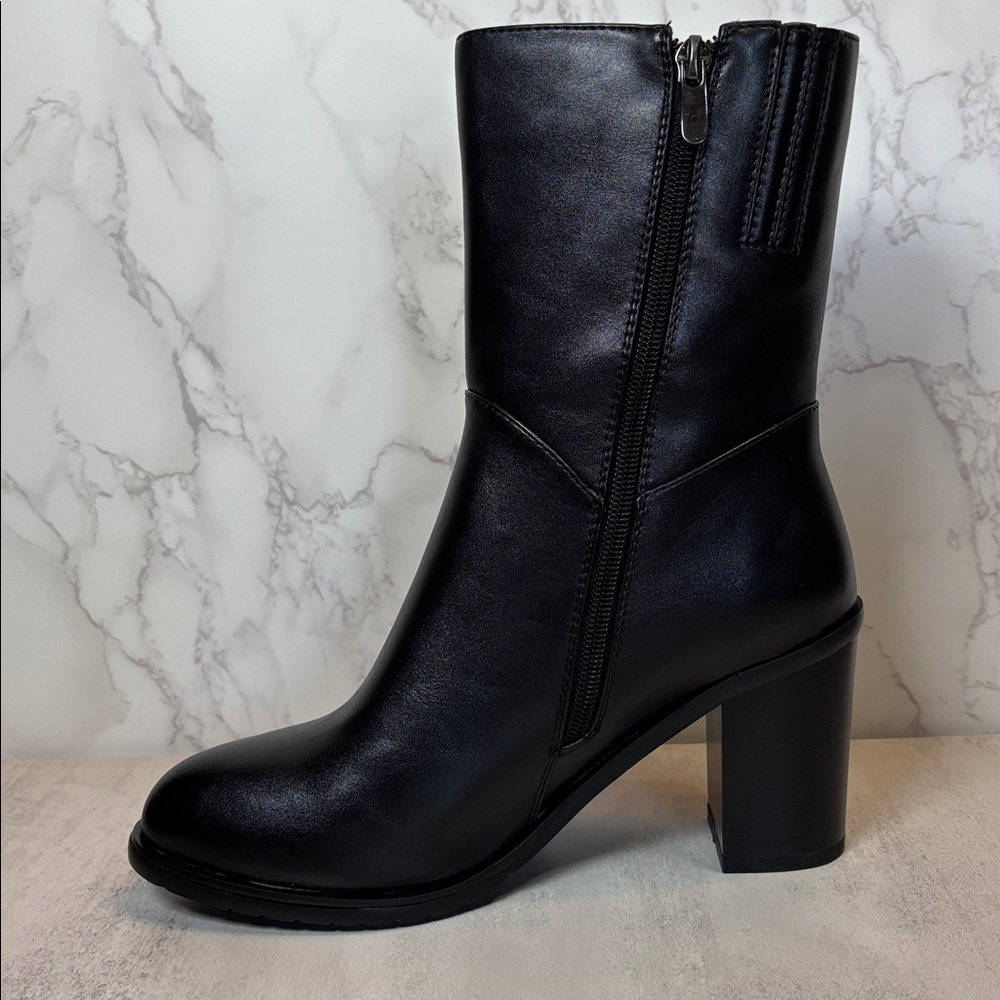 Milwaukee Performance Black High Heel Ankle Boots